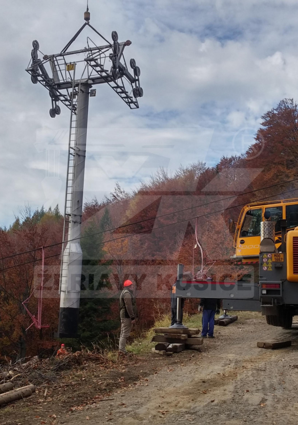 VÝMENA STĹPU LYŽIARSKEJ SEDAČKOVEJ LANOVKY